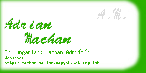 adrian machan business card